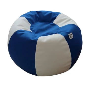 LazyBall babzsákfotel gyerekeknek – kék-fehér