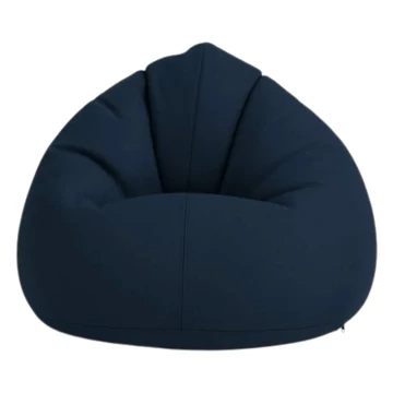 Sötétkék XL méretű kültéri babzsákfotel 