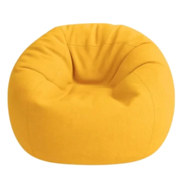 Mustársárga beltéri babzsákfotel XL méretben, prémium EPS töltettel