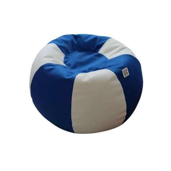 LazyBall babzsákfotel gyerekeknek – kék-fehér