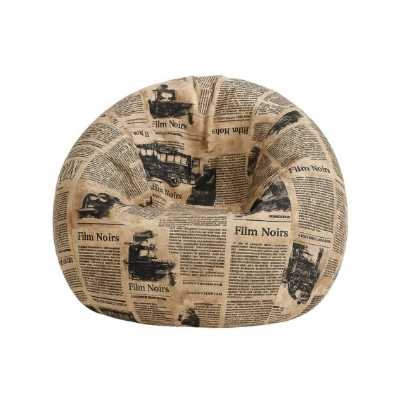 Gyermek Lazy Manó babzsák retró újság mintás