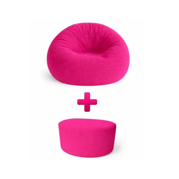 Magenta beltéri babzsákfotel XL méretben, prémium EPS töltettel