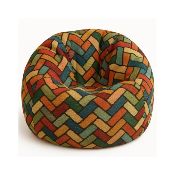 Színes összefonódás XL méretű babzsákfotel 