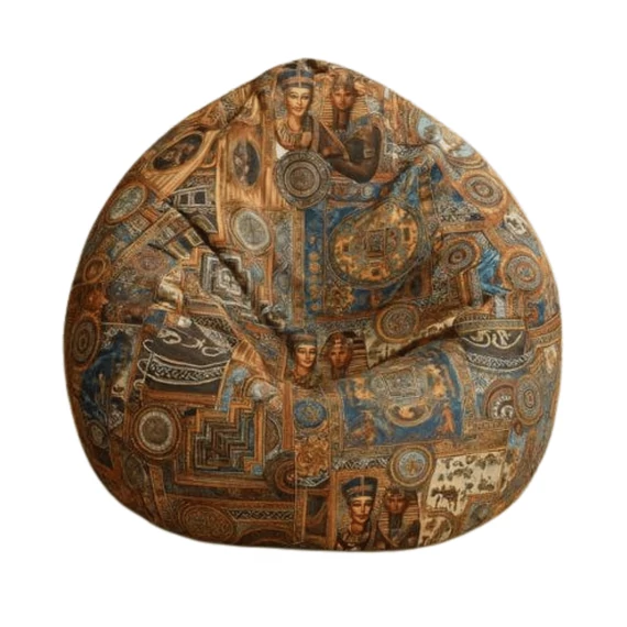 Nefertiti Egyiptom mintás XL babzsákfotel