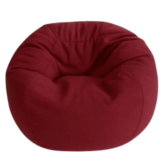 Meggypiros beltéri babzsákfotel XL méretben, prémium EPS töltettel