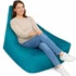 Kép 1/2 - XXL LazyPool babzsákfotel - pávakék