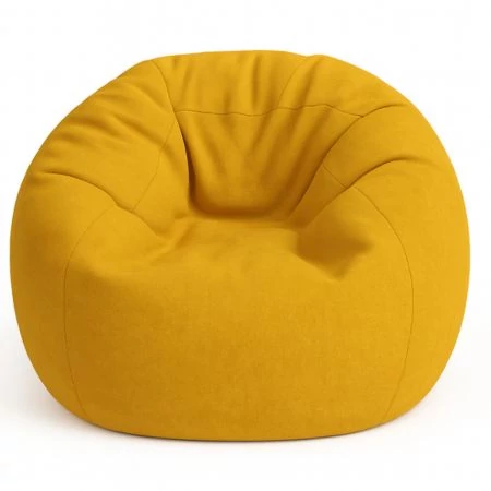 Mustársárga XL méretű babzsákfotel 